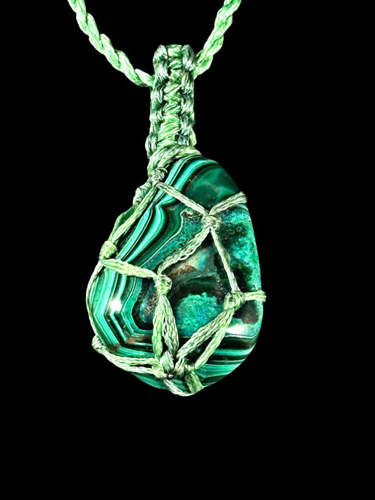 Malachite Pendant – Deep Green Gemstone from Zambia