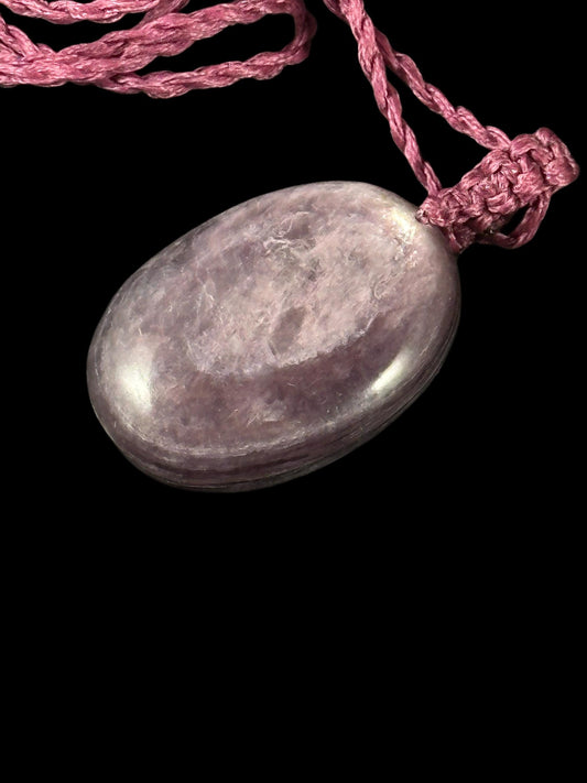 Lepidolite Pendant – Calming Lilac Gem from Madagascar