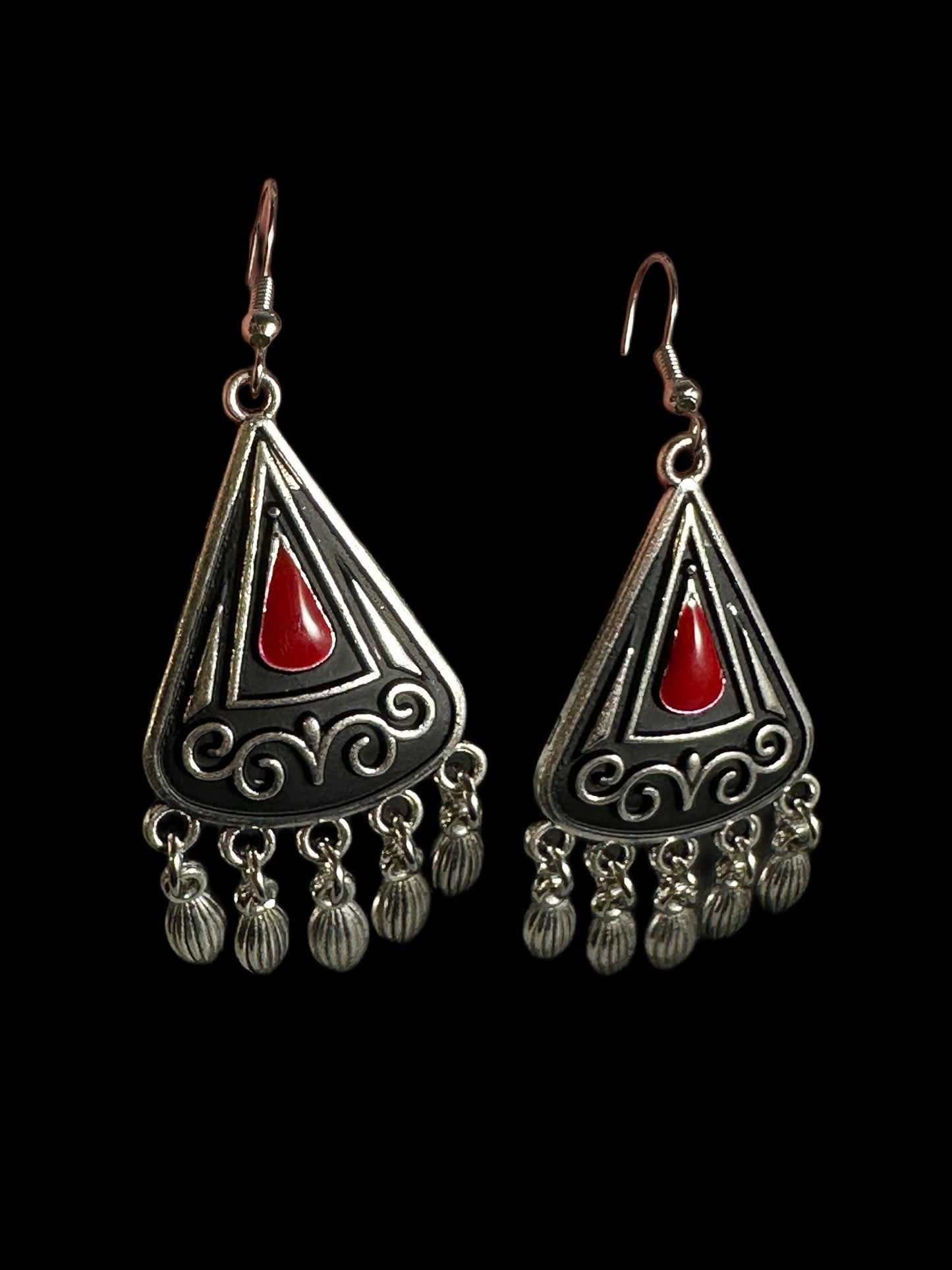 Earrings Red (Central Asia)