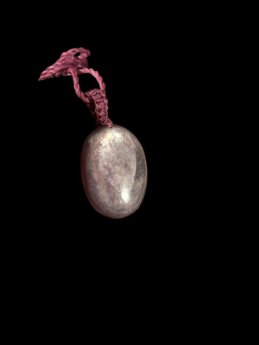 Lepidolite Pendant – Calming Lilac Gem from Madagascar