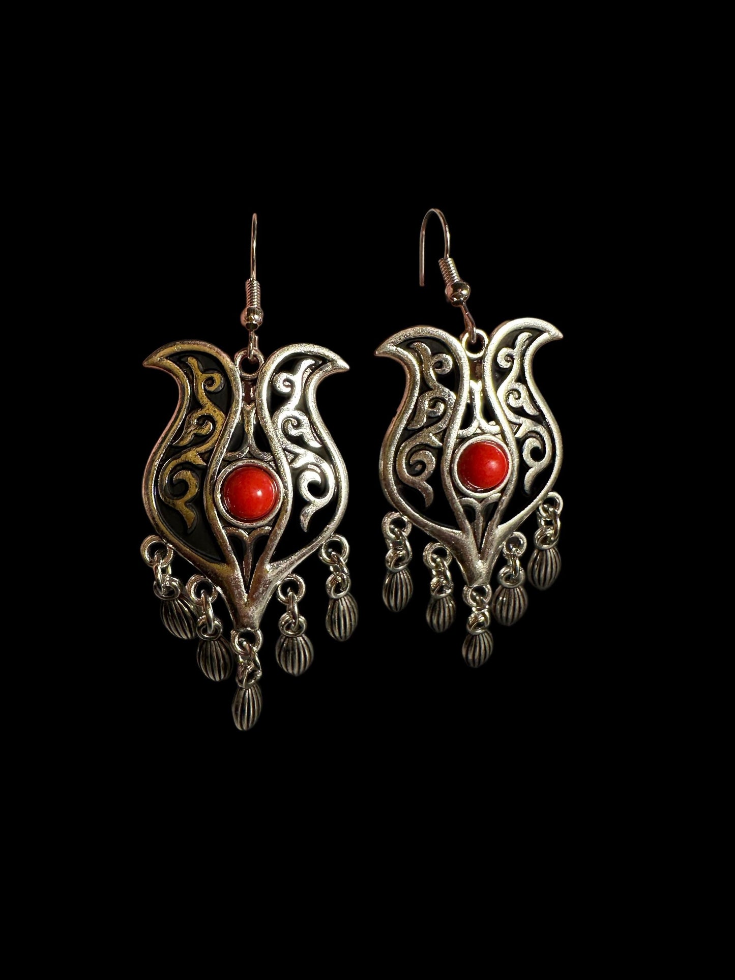 Earrings Red (Central Asia)